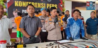 Polres Banjarbaru amankan puluhan anggota gangster, diantaranya ada yang dibawah umur