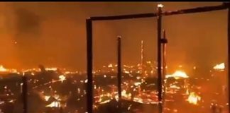 Menjelang Magrib, Kebakaran hebat, amuk Kelurahan Tungkaran Pangeran Batulicin