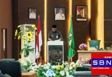 Mujiyat pamit sebagai pejabat bupati Batola dihadapan rapat paripurna DPRD Batola