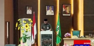 Mujiyat pamit sebagai pejabat bupati Batola dihadapan rapat paripurna DPRD Batola