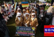 Ribuan anak TPA berpawai keliling kota Martapura meriahkan 1 Muharram 1446 H