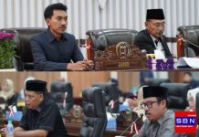 Bupati Banjar Saidi Mansyur sampaikan raperda perubahan APBD 2024, dalam sidang paripurna DPRD Kabupaten Banjar