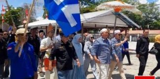 Pilkada Batola, pasangan H Bahrul Ilmi-H Herman Susilo menjadi pasangan terakhir mendaftar ke KPU