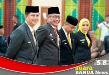 Gubernur H. Sahbirin Noor, lantik empat penjabat sementara bupati dan walikota di Kalimantan Selatan