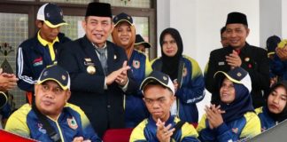 Pjs Bupati Banjar Akhmad Fydayeen, lepas kontingan atlet Peparnas Kabupaten Banjar