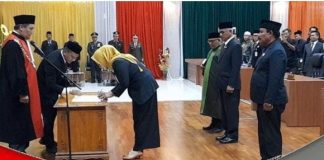 Hari ini, unsur pimpinan definitif DPRD Barito Kuala periode 2024-2029 resmi dilantik