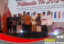 Tiga pasangan cabup- cawabup Kabupaten Barito Kuala resmi deglarasi kampanye pemilu damai 2024