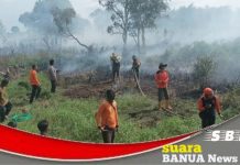 Kebakaran lahan di Desa Penggalaman, sempat ganggu proses belajar mengajar