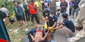 Sosok mayat pria ditemukan di semak semak di Jalan Lingkar Utara Banjarbaru dalam kondisi kaku