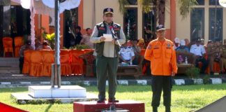Setda HM Hilman pimpin apel siaga bencana di halaman kantor BPBD Banjar