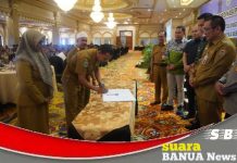 Kepala Desa se Kabupaten Banjar tandatangani pakta integritas netralitas di Pilkada 2024
