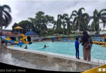 Usai direhabilitasi Kolam Renang Idaman ramai dikunjungi anak anak, kini ada wahana airnya
