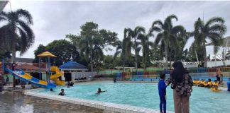 Usai direhabilitasi Kolam Renang Idaman ramai dikunjungi anak anak, kini ada wahana airnya