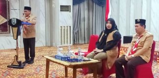 Rakoor pramuka Banjar, ketua kwarcab Nurgita Tiyas minta pramuka maju dan terus berkembang