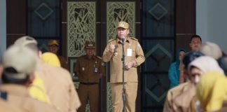 Usai libur panjang, bupati Bahrul Ilmi Halal Bihalal dengan ASN dilingkup Pemkab Batola