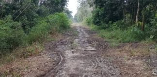 Proyek lanjutan pengerjaan JUT di Desa Kolam Kiri, terhambat cuaca