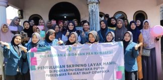 Mahasiswa Kebidanan Poltekkes Kemenkes Banjarmasin gelar penyuluhan skrining layak hamil