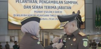 Kejati Kalsel lantik 11 pejabat baru, jaga integritas dan profesionalisme jadi pesan utama
