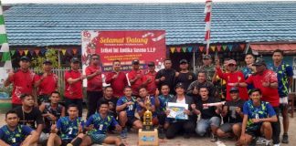 Turnamen Bola Voli Piala Koramil Anjir Pasar sukses digelar meriahkan HUT ke-80 RI