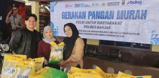 Polres Banjar gelar gerakan pangan murah Polri untuk ringankan beban masyarakat