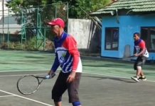 Festival olahraga masyarakat Kabupaten Banjar diikuti 40 petenis veteran