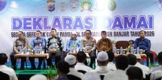 62 calon Pambakal 20 desa di Kab. Banjar Deklarasi Damai Jelang Pilkades Serentak 22 Juli