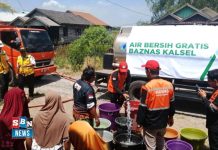 Krisis air bersih, BPBD dan BAZNAS salurkan bantuan air bersih ke Desa Pindahan Baru