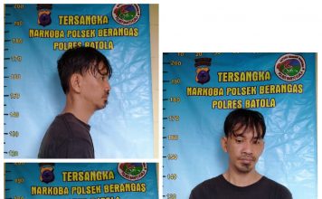 Polsek Berangas lakukan proses penyidikan terhadap Pelaku pembawa sabu 93,73 gram