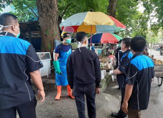 Pasar Martapura, Gambut, Kertak Hanyar dan Astambul di lakukan penyemprotan Disinfektan