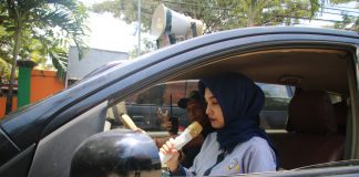 Dinas Kominfo Banjar, sampaikan himbauan pencegahan Covid-19, melalui pengeras suara