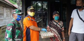 Ditengah wabah Corona, warga Desa Buruh Penyambambaran sambut gembira bantuan sosial paket sembako