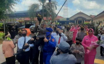 Lepas sambut Kapolres Batola, ” Datang dan pergi saat tanggap darurat Karhutla dan Covid-19″