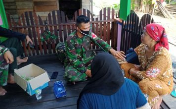 Satgas TMMD 108, berikan layanan kesehatan gratis dengan keliling kampung