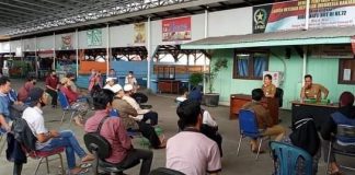 Sistem pembayaran retribusi Pasar Tungging Belitung akan ditarik setiap bulan