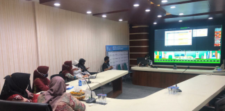 Ketua Dekranasda Kabupaten Hj.Raudathul Wardiyah, hadiri Munas Dekranas 2020 secara virtual