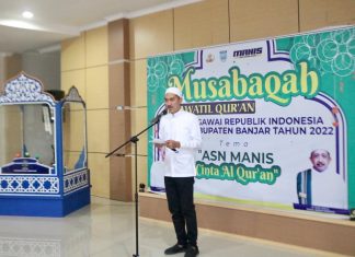 Bupati H.Saidi Mansyur tutup kegiatan MTQ Kopri di Gedung Islamic Center Martapura