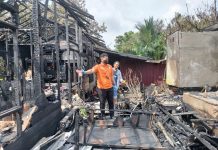 Sabtu pagi, api hanguskan 5 rumah warga Desa Berangas Batola