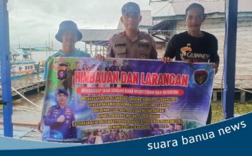 Cegah illegal fishing, Ditpolairud himbau para nelayan di Kuala Jelai Kalteng jangan gunakan setrum dan bahan kimia berbahaya