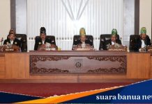 Ketua DPRD Banjar H. Muhammad Rofiqi pimpin rapat paripurna HUT Kabupaten Banjar ke 73