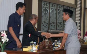 Bupati Banjar Saidi Mansyur sampaikan terima kasih kepada, semua fraksi di DPRD Kabupaten Banjar