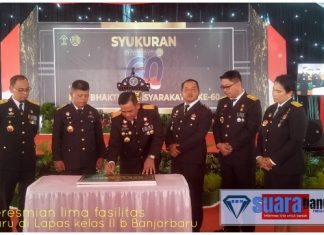 Momen Hari Bhakti Permasyarakatan ke-60, Lapas Kelas II B Banjarbaru resmikan lima fasilitas baru