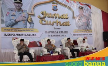 ‘Jumat Curhat’ warga Anjir Muara sampaikan keluhan seringnya kecelakaan lalu lintas dan penyenntruman ikan disawah