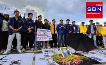suarakan keadilan untuk Afif Maulana, mahasiswa gelar aksi solidaritas di Balaikota Banjarbaru