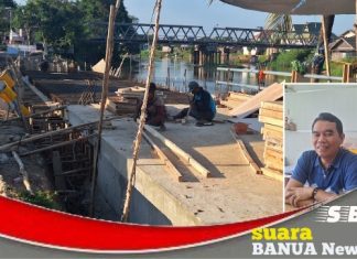 Jalan Martapura Lama Telok Selong, yang ambrol di tangani Dinas PUPR
