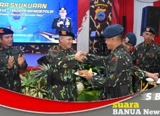 Polda Kalsel gelar syukuran dan potong tumpeng di momen HUT Brimob Polri Ke-79