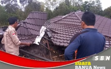 Belasan rumah di empat desa di Kabupaten Banjar disapu puting beliung