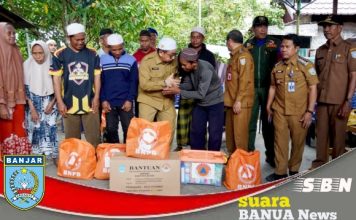 Pemkab Banjar salurkan bantuan logistik untuk korban kebakaran Desa Astambul Seberang