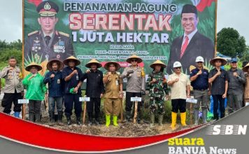 Dukung ketahanan pangan, Pj Bupati Batola bersama Kapolres Barito Kuala lakukan penanaman Jagung