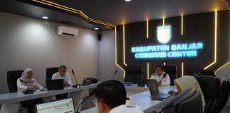 Setda dan Inspektur Kabupaten Banjar ikuti MCP 2025 oleh KPK secara virtual
