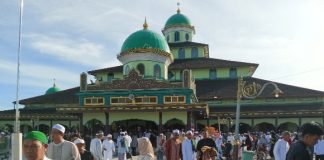 Ribuan Jemaah padati Masjid Jami Sungai Jingah Banjarmasin untuk sholat Idul Adha